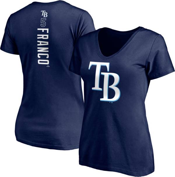 Fanatics Women's Tampa Bay Rays Wander Franco #5 Navy V-Neck T-Shirt