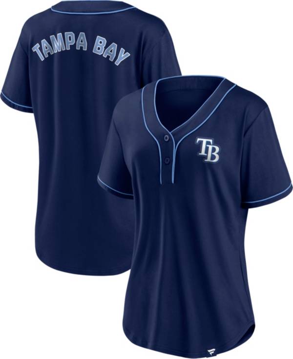 MLB Women's Tampa Bay Rays Navy Jersey T-Shirt