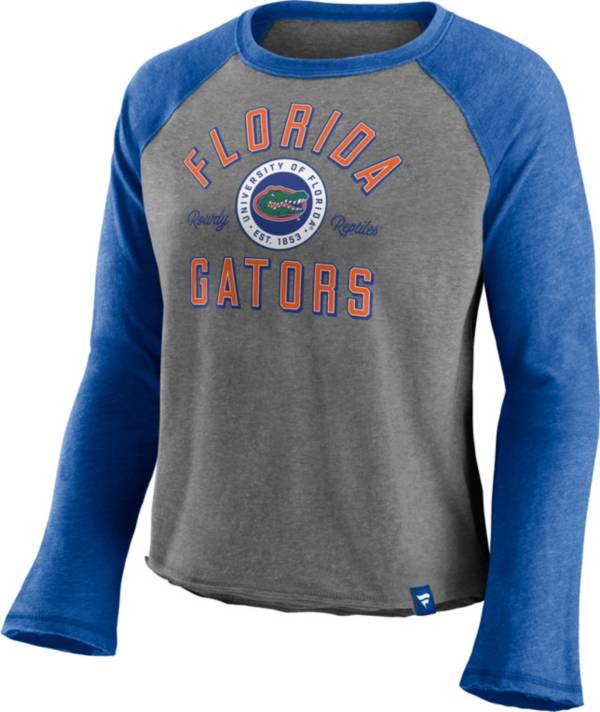 NCAA Women's Florida Gators Grey Long Sleeve Cropped T-Shirt