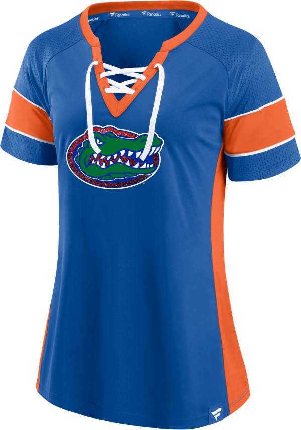 NCAA Women's Florida Gators Blue Lace-Up T-Shirt