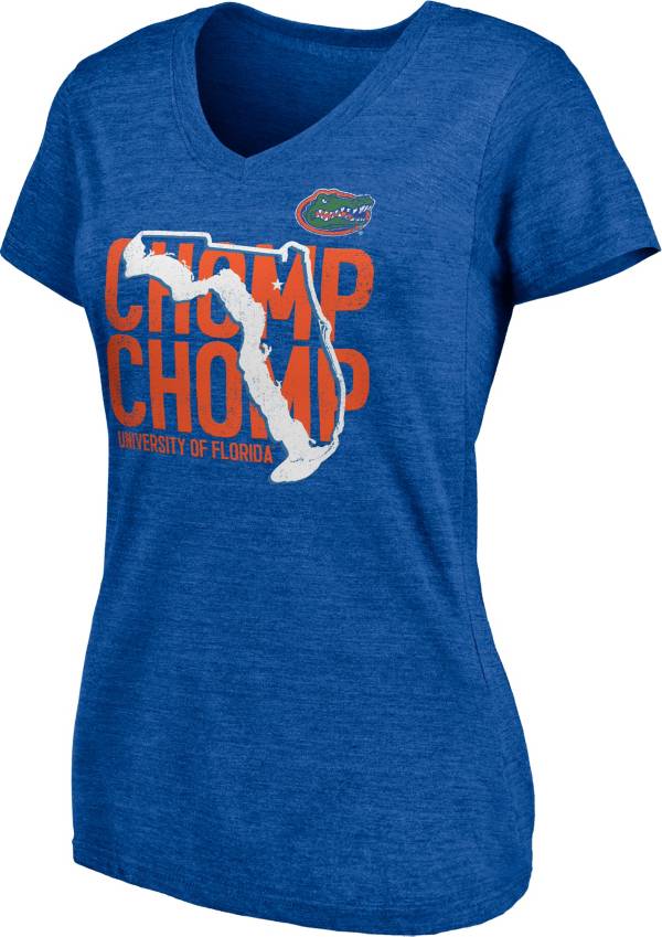 NCAA Women's Florida Gators Blue V-Neck T-Shirt