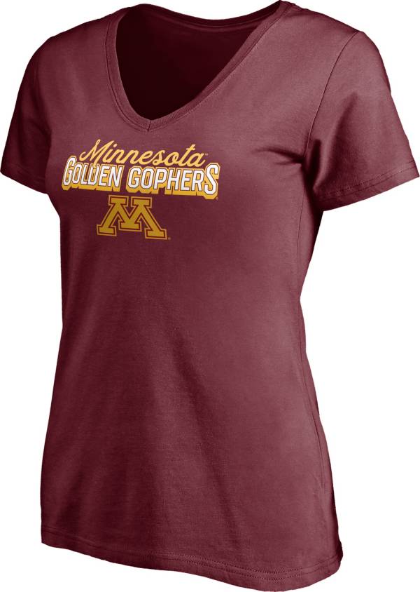 NCAA Women's Minnesota Golden Gophers Maroon V-Neck T-Shirt