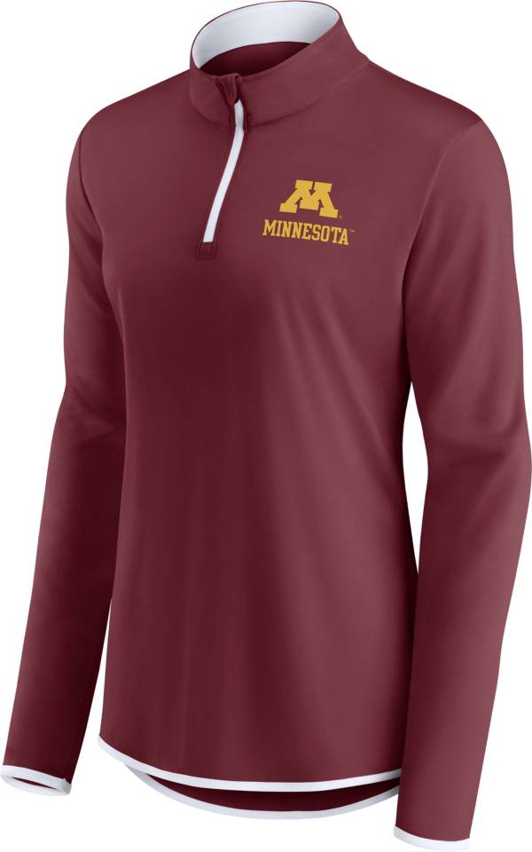 NCAA Women's Minnesota Golden Gophers Maroon Quarter-Zip Pullover Shirt