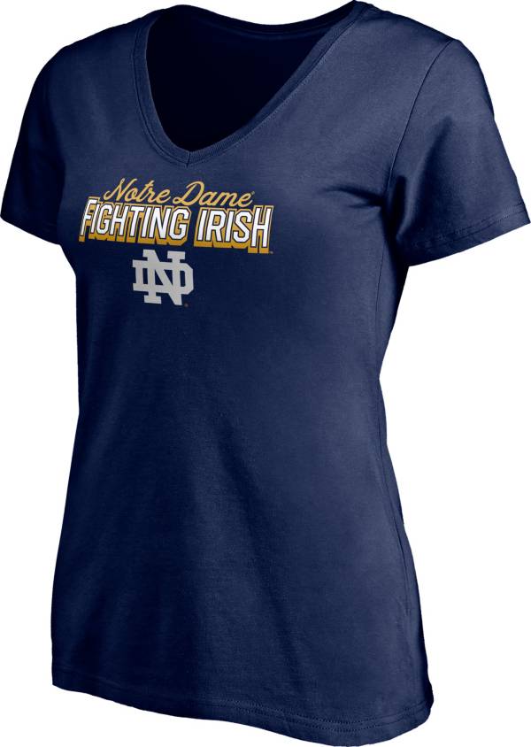 NCAA Women's Notre Dame Fighting Irish Navy V-Neck T-Shirt product image