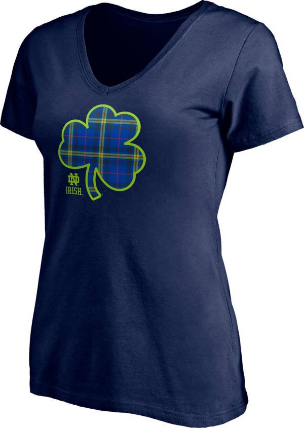 NCAA Women's Notre Dame Fighting Irish Navy V-Neck T-Shirt
