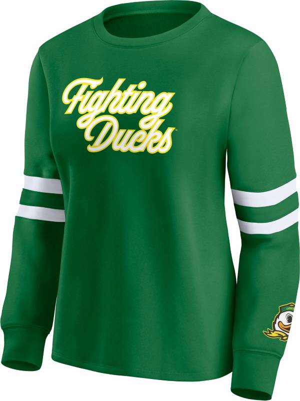 NCAA Women's Oregon Ducks Green Crew Pullover Sweatshirt