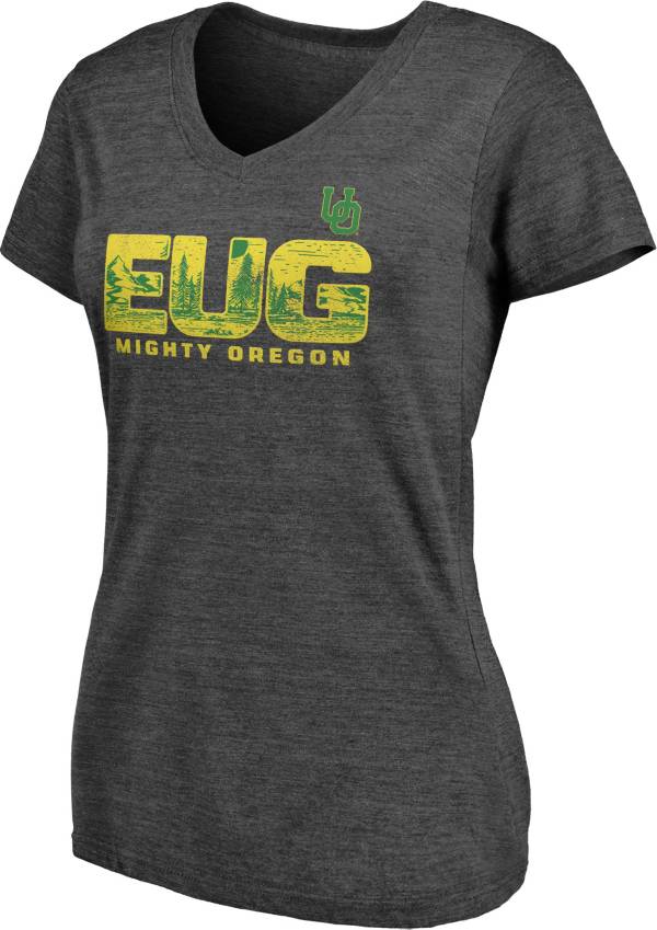 NCAA Women's Oregon Ducks Grey V-Neck T-Shirt