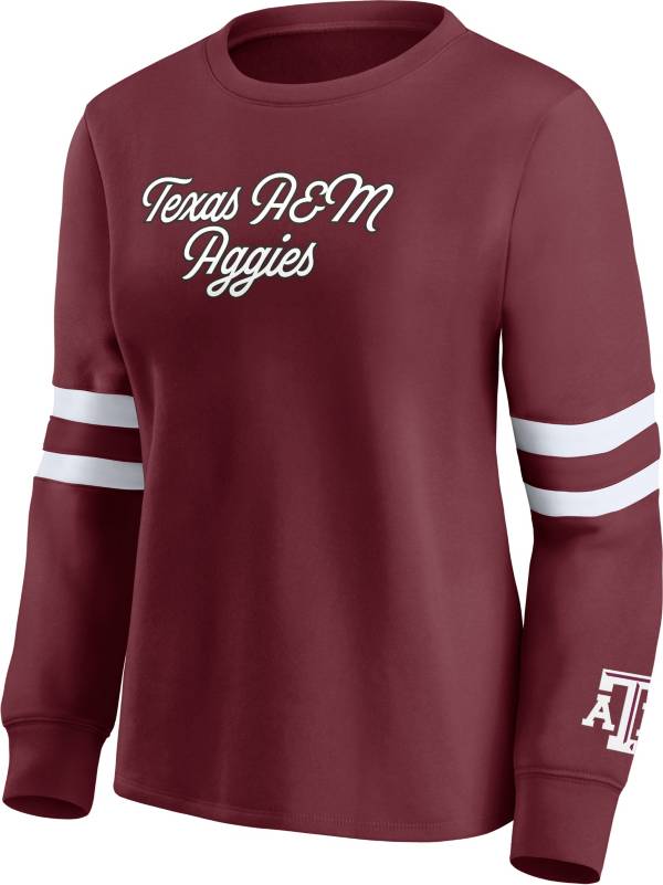 NCAA Women's Texas A&M Aggies Maroon Crew Pullover Sweatshirt