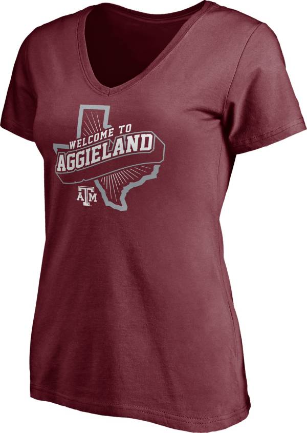 NCAA Women's Texas A&M Aggies Maroon V-Neck T-Shirt