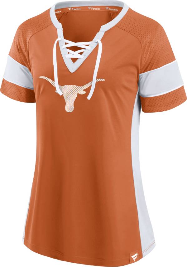 NCAA Women's Texas Longhorns Burnt Orange Lace-Up T-Shirt product image