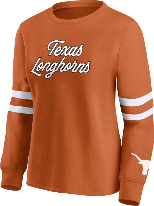 NCAA Women's Texas Longhorns Burnt Orange Crew Pullover Sweatshirt