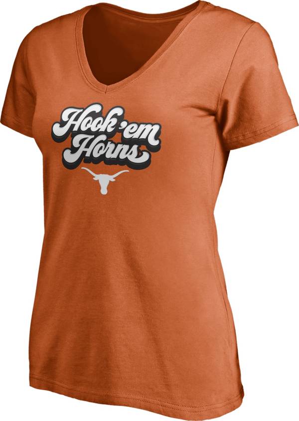 NCAA Women's Texas Longhorns Burnt Orange V-Neck T-Shirt