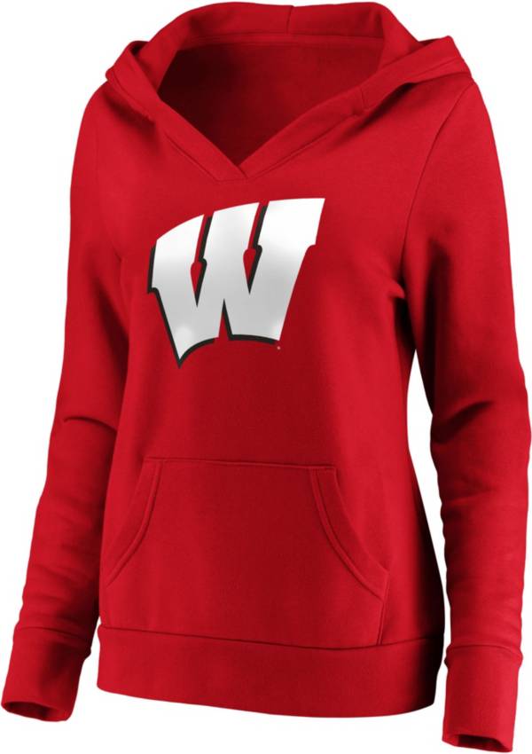 NCAA Women's Wisconsin Badgers Red Pullover Hoodie