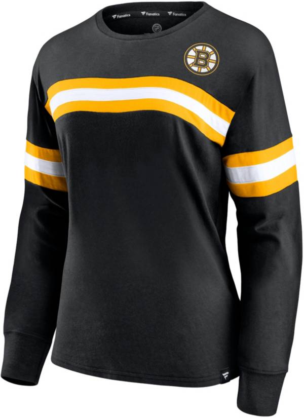 NHL Women's Boston Bruins Fashion Black V-Neck T-Shirt