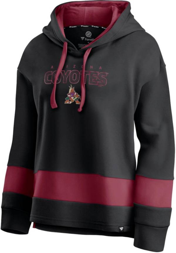 NHL Women's Arizona Coyotes Block Party Black Pullover Hoodie