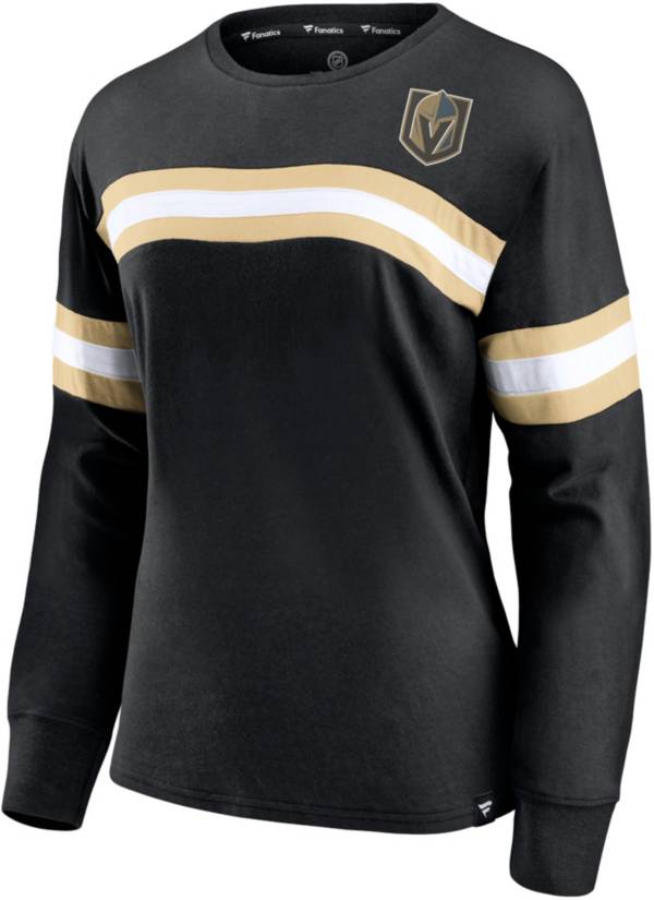 NHL Women's Las Vegas Golden Knights Fashion Black V-Neck T-Shirt
