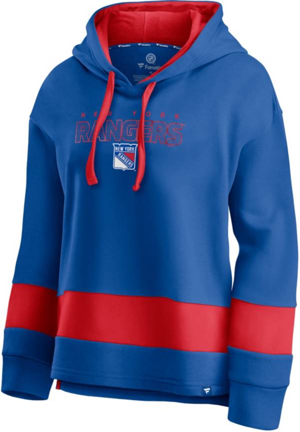 NHL Women's New York Rangers Block Party Royal Pullover Hoodie