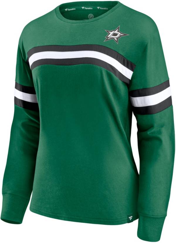 NHL Women's Dallas Stars Fashion Green V-Neck T-Shirt