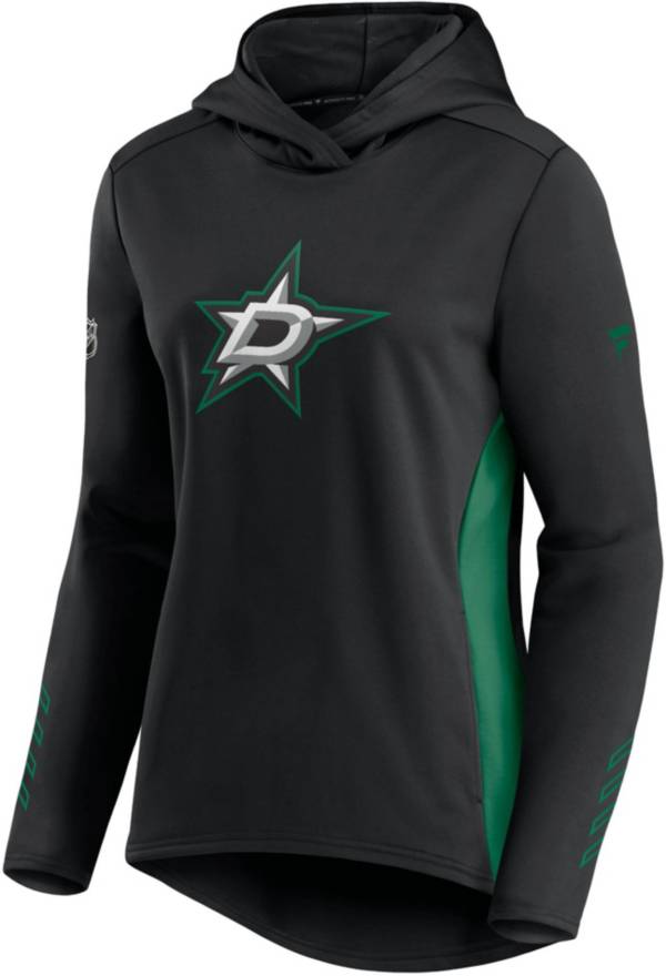 NHL Women's Dallas Stars Authentic Pro Locker Room Black Pullover Hoodie