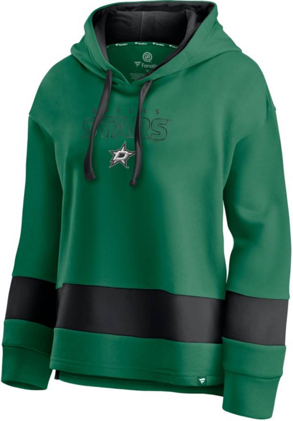 NHL Women's Dallas Stars Block Party Green Pullover Hoodie