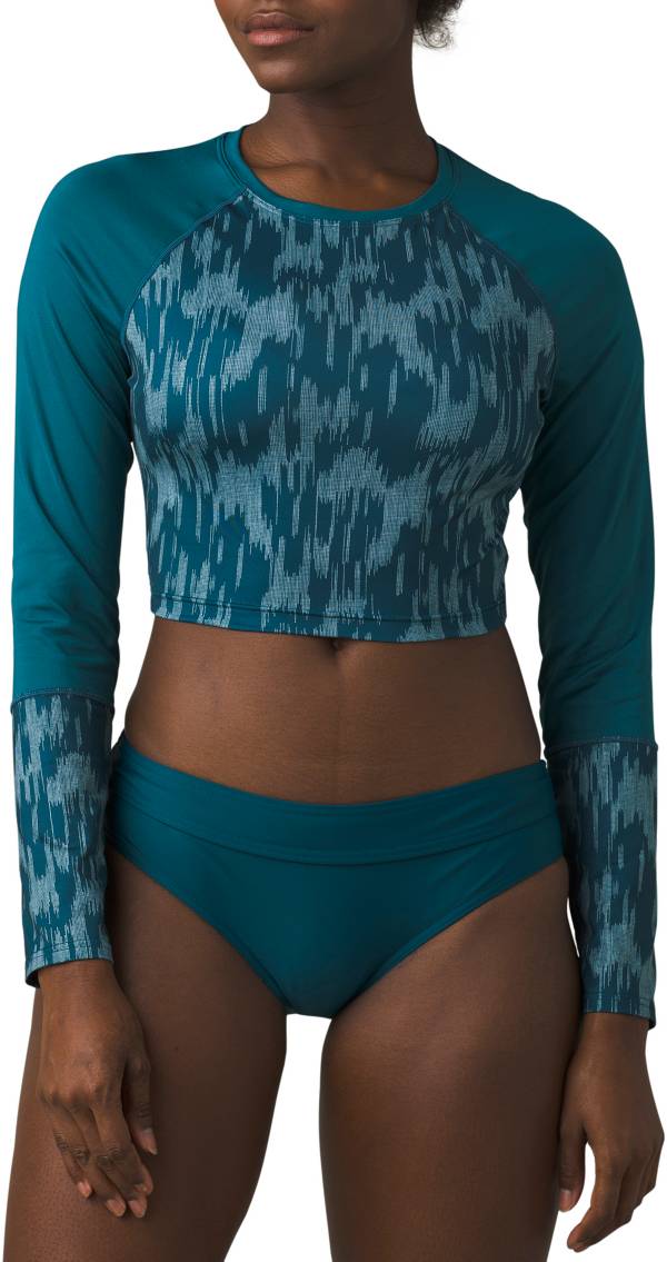 prAna Women's Edge Wave Cropped Rashguard