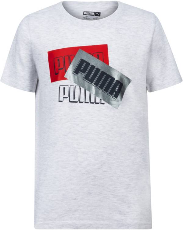 PUMA Boy's Alpha Cotton Jersey Graphic T-Shirt