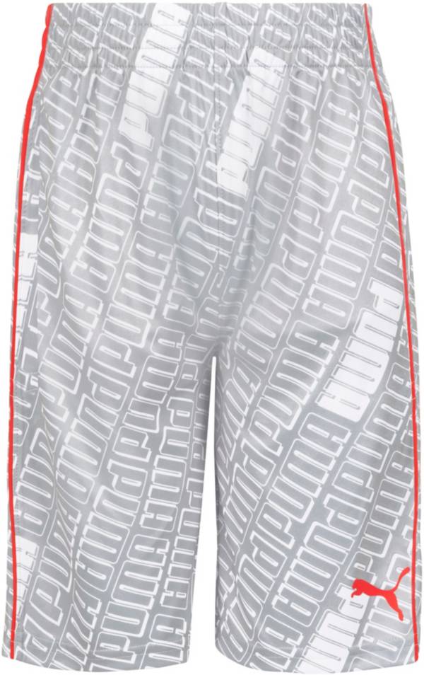 PUMA Boy's All Over Print Logo Shorts
