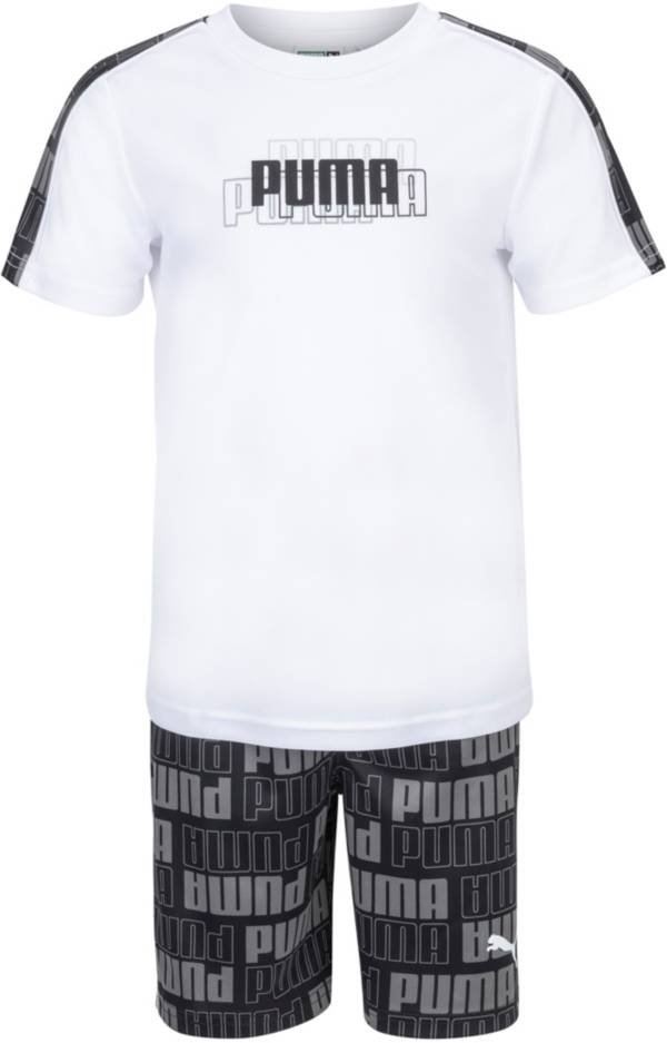 PUMA Boy's Graphic T-Shirt and All Over Print Shorts Set