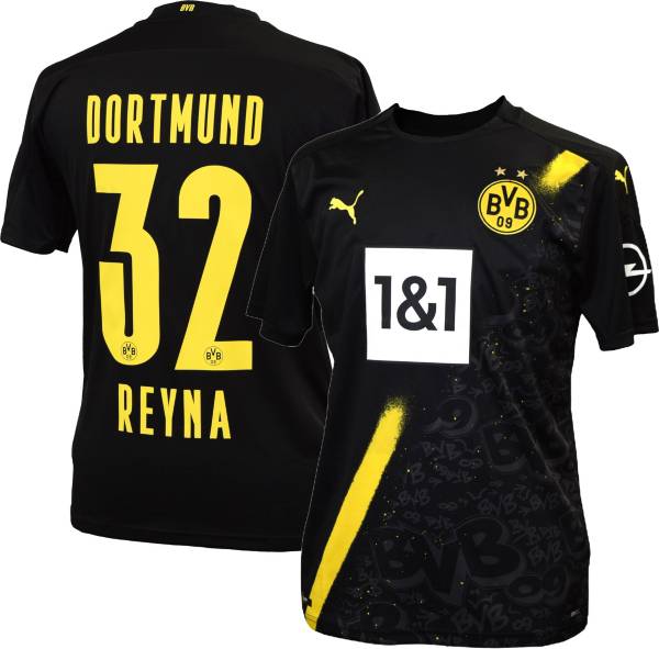 PUMA Men's Borussia Dortmund '20-'21 Giovanni Reyna #32 Away Replica Jersey