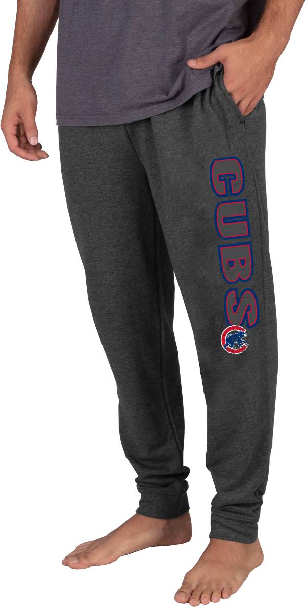 MLB Team Apparel Men's Big & Tall Chicago Cubs Charcoal Jogger Sleep Pant