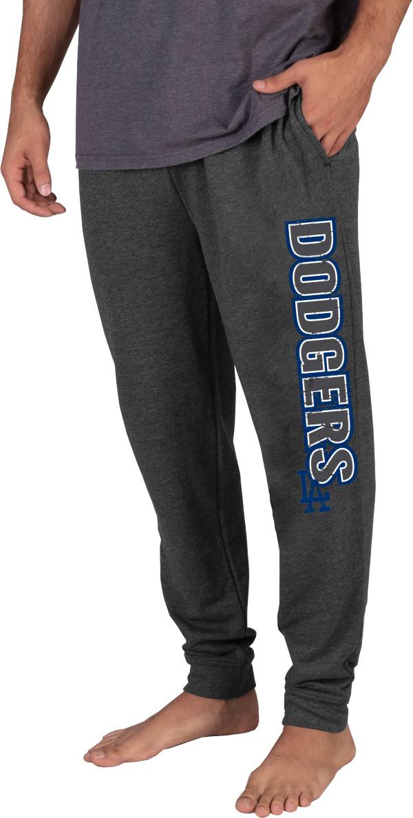 MLB Team Apparel Men's Big & Tall Los Angeles Dodgers Charcoal Jogger Sleep Pant