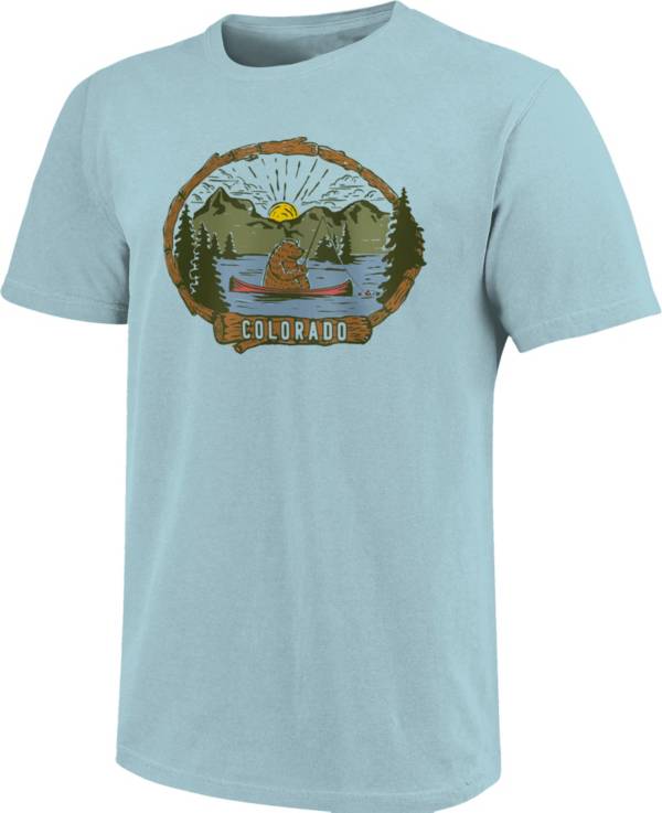 Image One Men's Colorado Bear Fishing Graphic T-Shirt