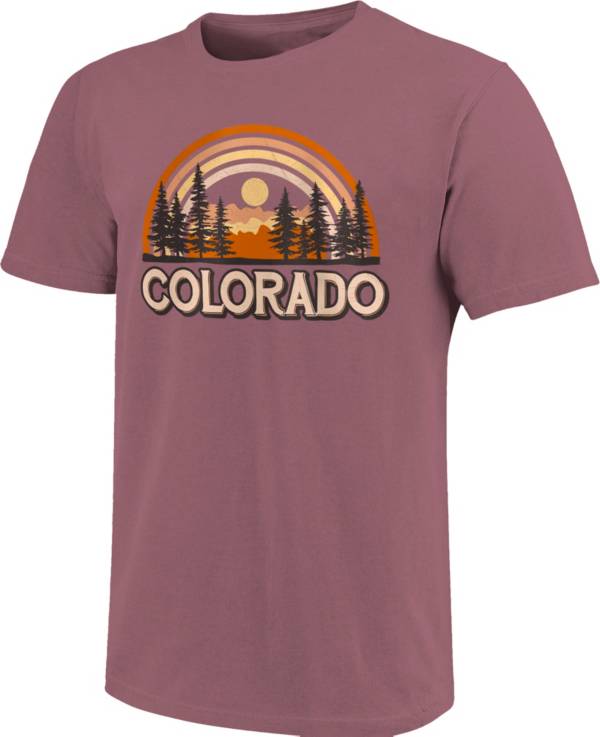 Image One Men's Colorado Desert Rainbow Sunset Graphic T-Shirt