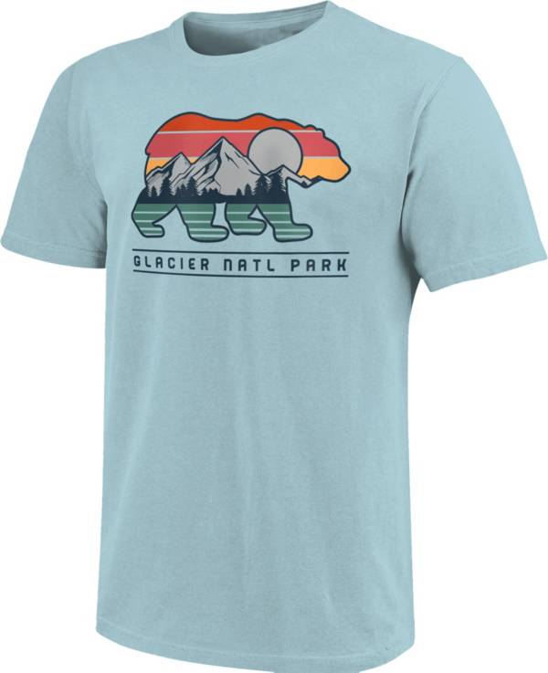 Image One Men's Bear Badge Scene Graphic T-Shirt