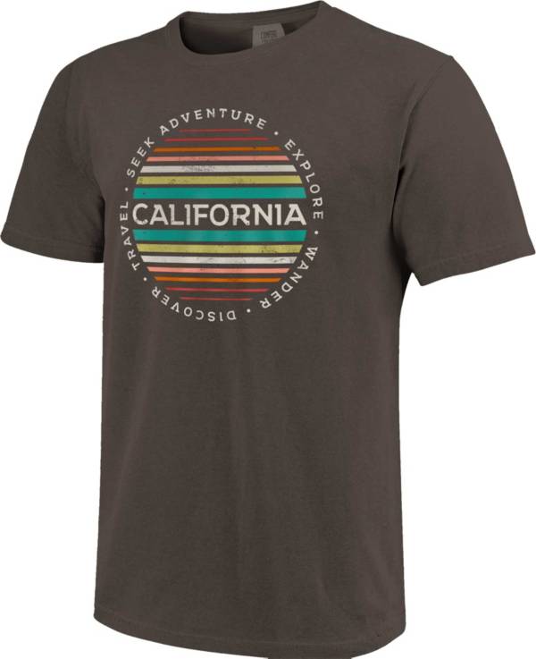 Image One Men's California Stripes Short Sleeve T-Shirt