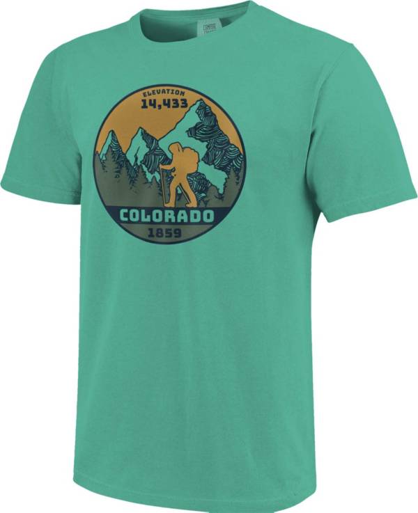 Image One Men's Colorado Mountain Hiker Short Sleeve T-Shirt