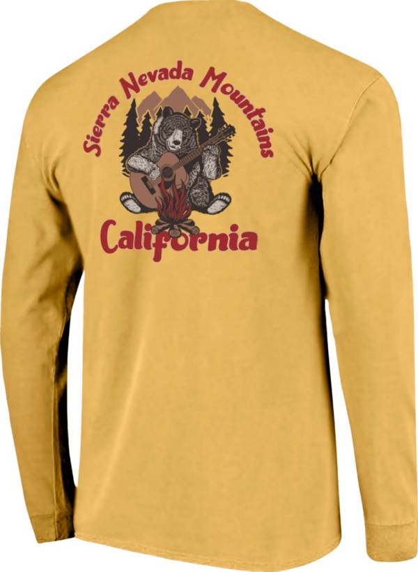 Image One Men's California Sierra Nevada Mountains Bear Graphic T-Shirt