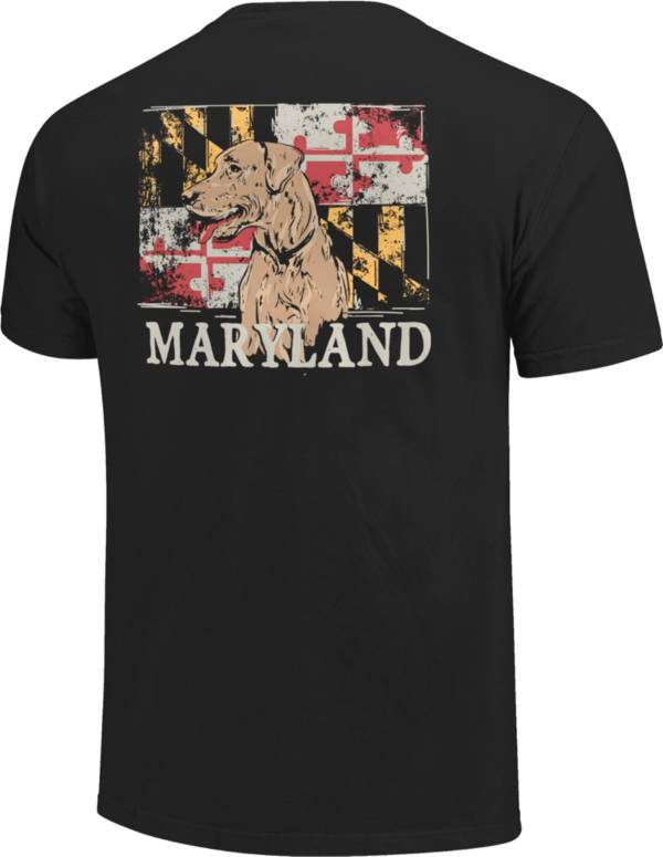 Image One Men's Maryland Dog & State Flag Graphic T-Shirt