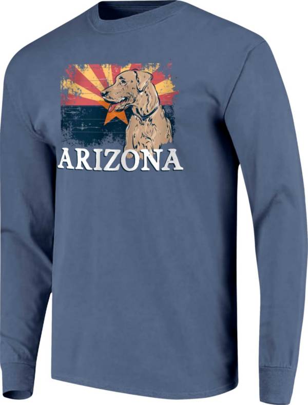 Image One Men's Arizona Dog Long Sleeve Graphic T-Shirt