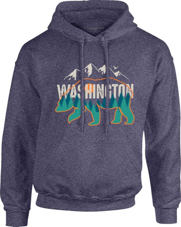 Image One Men's Washington Bear Graphic Hoodie