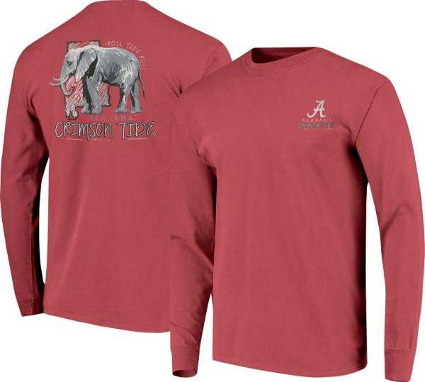 Image One Men's Alabama Crimson Tide Crimson Hyperlocal Long Sleeve T-Shirt