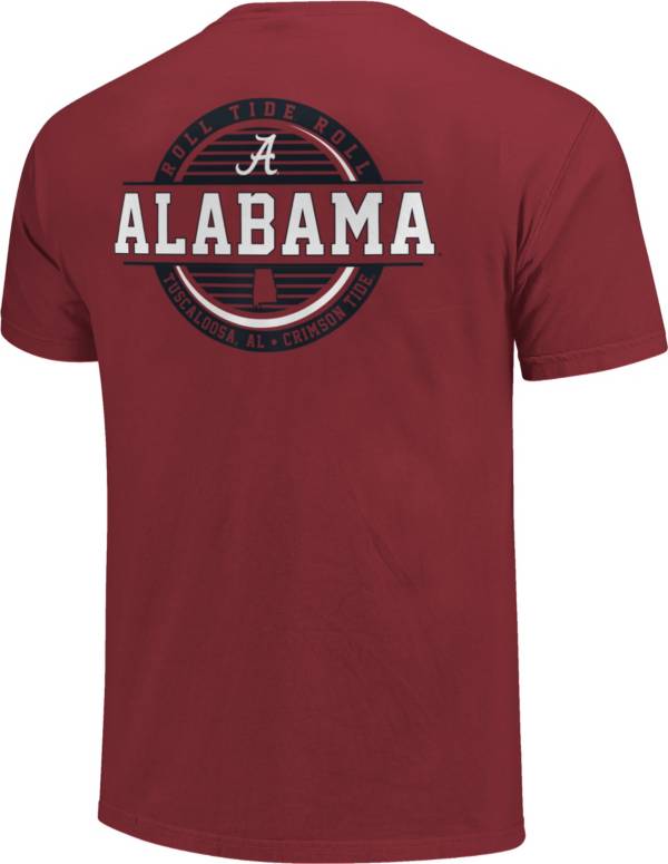 Image One Alabama Crimson Tide Crimson Striped Stamp T-Shirt product image