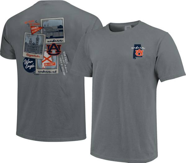 Image One Men's Auburn Tigers Grey Campus Polaroids T-Shirt