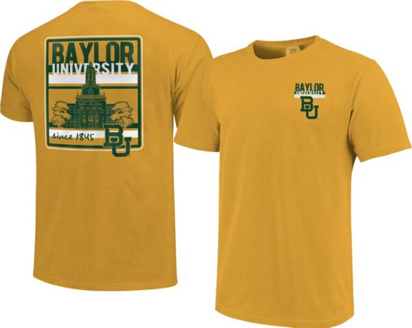 Image One Men's Baylor Bears Gold Campus Buildings T-Shirt