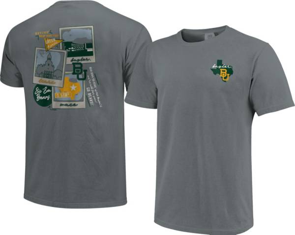 Image One Men's Baylor Bears Grey Campus Polaroids T-Shirt