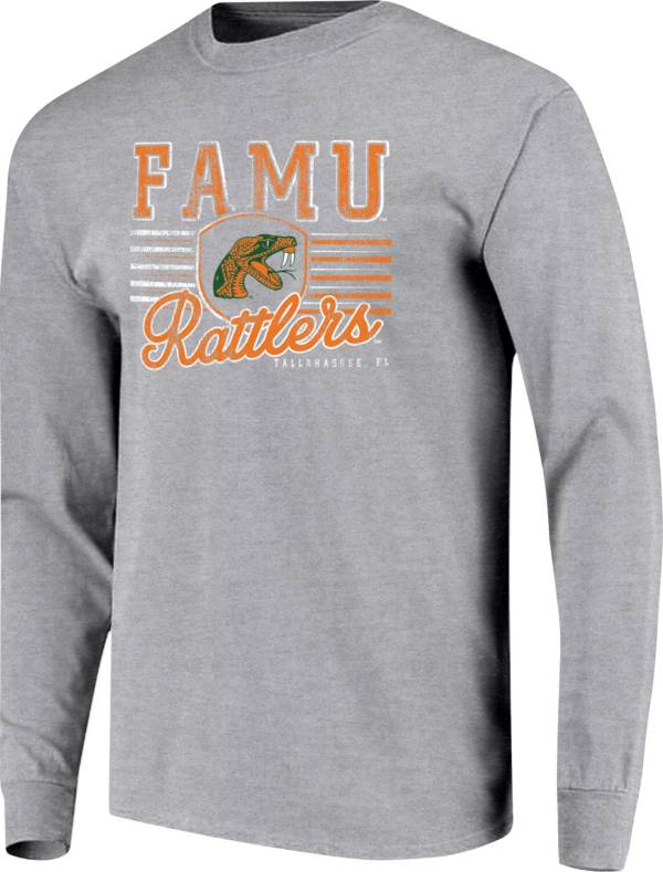 Image One Men's Florida A&M Rattlers Grey True Colors Long Sleeve T-Shirt