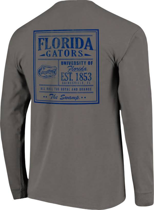 Image One Men's Florida Gators Grey Vintage Poster Long Sleeve T-Shirt