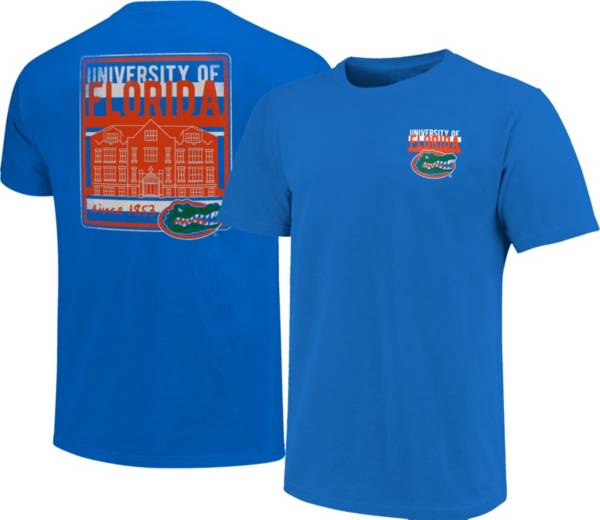 Image One Men's Florida Gators Blue Campus Buildings T-Shirt