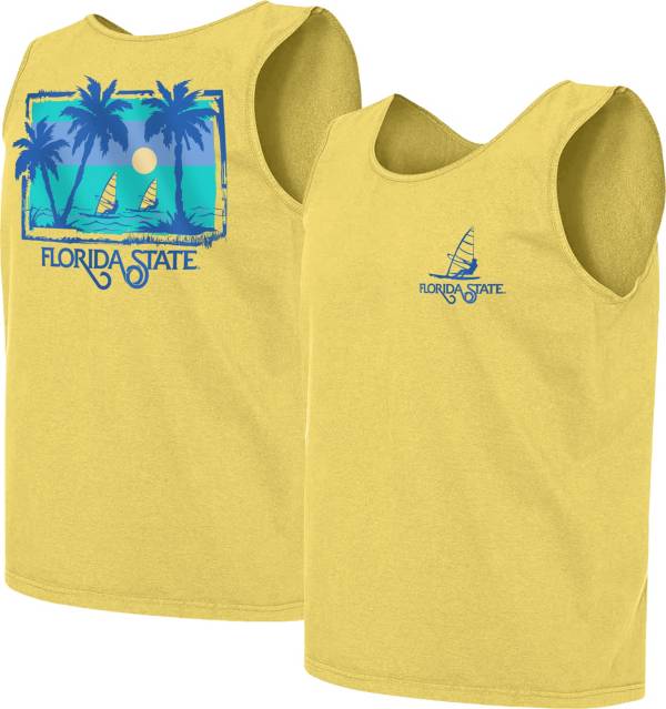 Image One Men's Florida State Seminoles Yellow Beach Tank Top