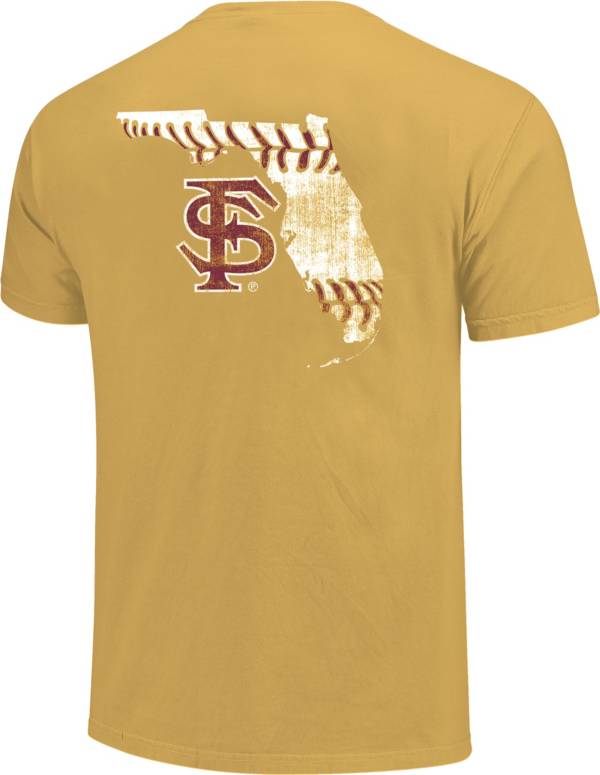 Image One Florida State Seminoles Gold Baseball Laces T-Shirt product image